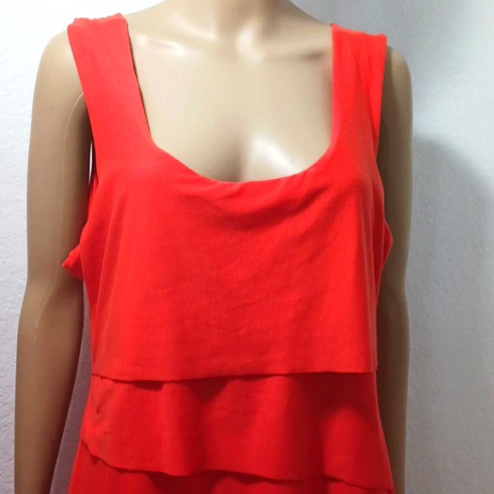 Miss Tina by Tina Knowls XXL Orange Layered Dress #108 New